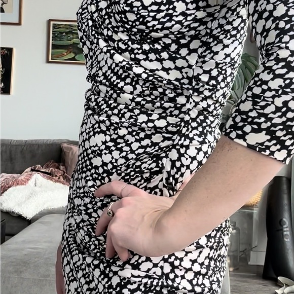Diane von Furstenberg black and cream dress size 4 - Picture 7 of 7